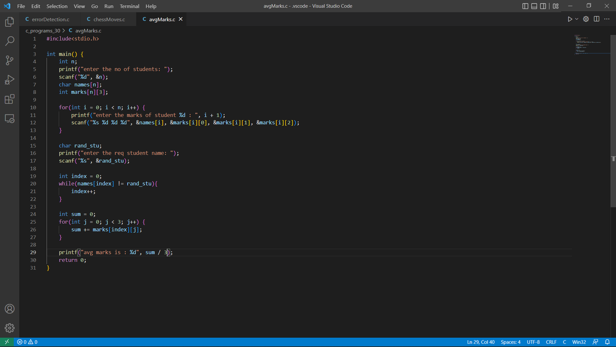 RamyaKorupolu's tweet image. Day-14/30
Program to find the average marks of a selected student.
#coding
#30daycodingchallenge
@theedumoon