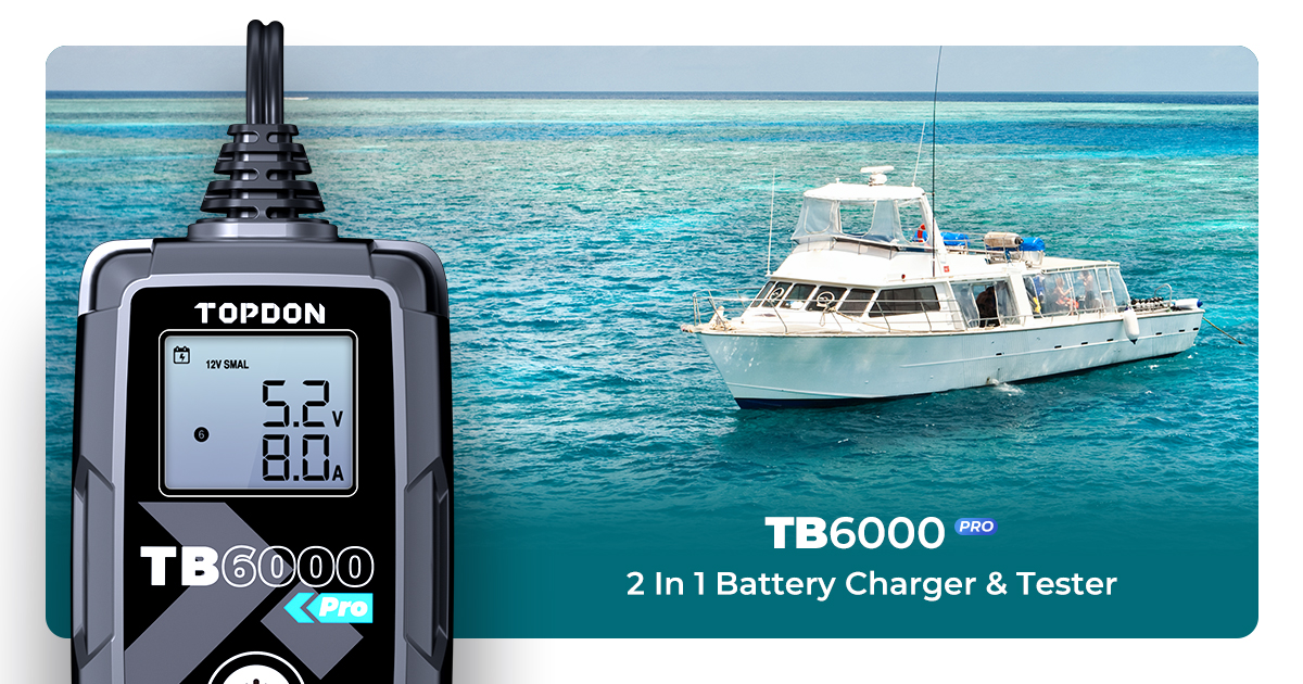 Topdon_Official's tweet photo. Get your boat ready to go and set off for some sea fishing. The #TB6000Pro adjusts the right current and voltage to suit your marine battery charger.🚤🏝
#topdon #marinebatterycharger #boat #12vcharger #batterycharger #fishing #lithium #Deepcycle #deepcyclebattery https://t.co/ZttYOb6puZ