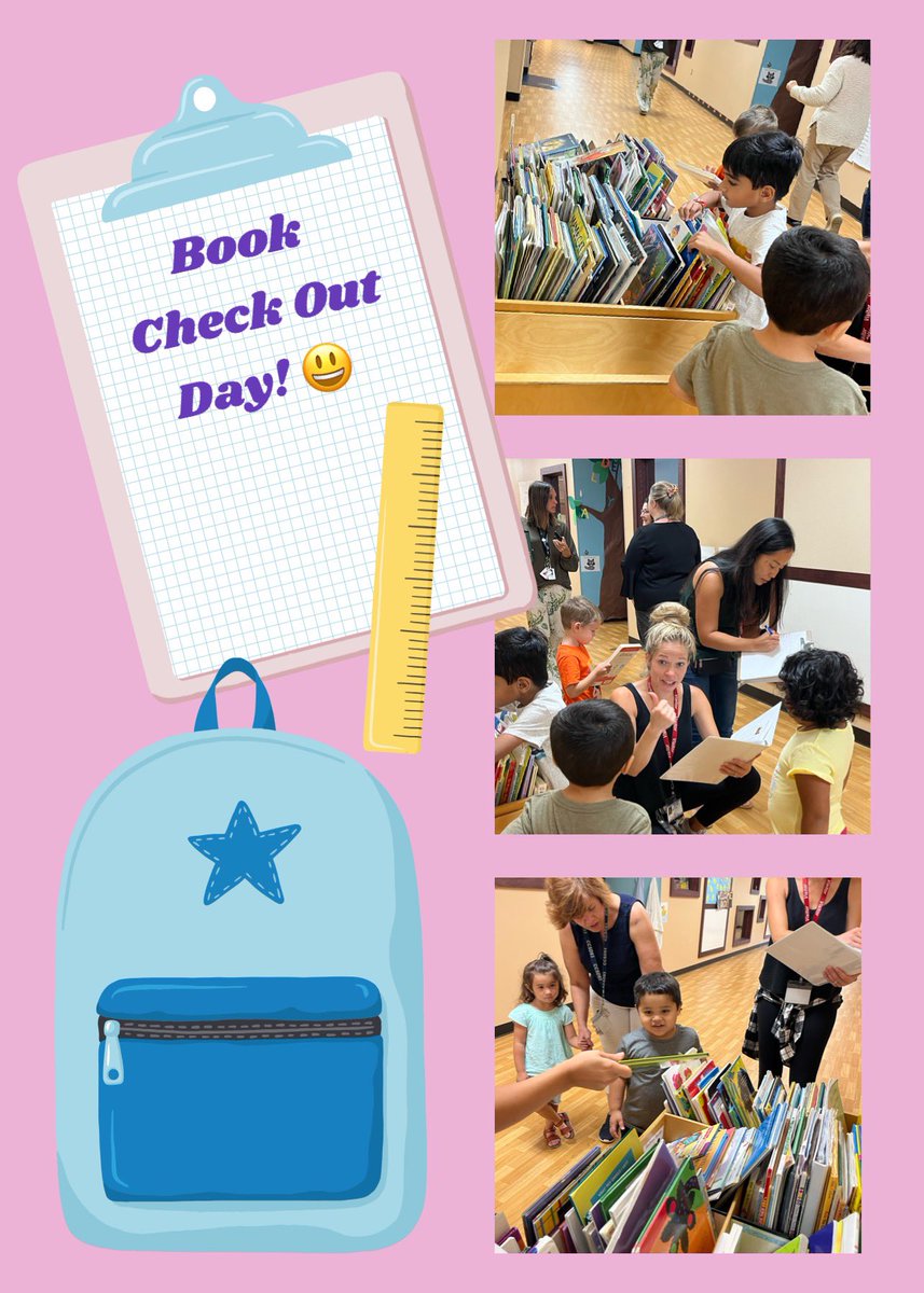 Students at the ECC were so excited to check out library books today!