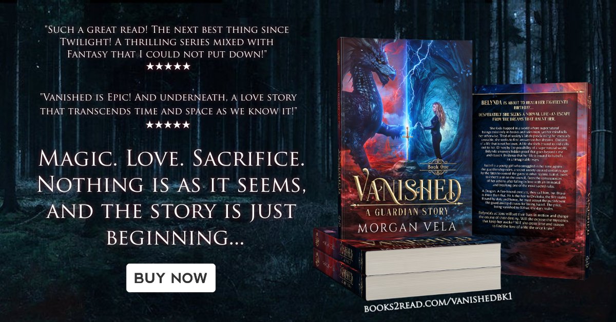🔥Readers are raving about #Vanished!🔥 books2read.com/vanishedbk1
Belynda feels trapped in a world where supernatural beings exist only in books &amp; tv, yet her mind tells her otherwise. Will she cross time &amp; reason to find the life she once knew?
#yafantasy #yareads #yafans #dragons