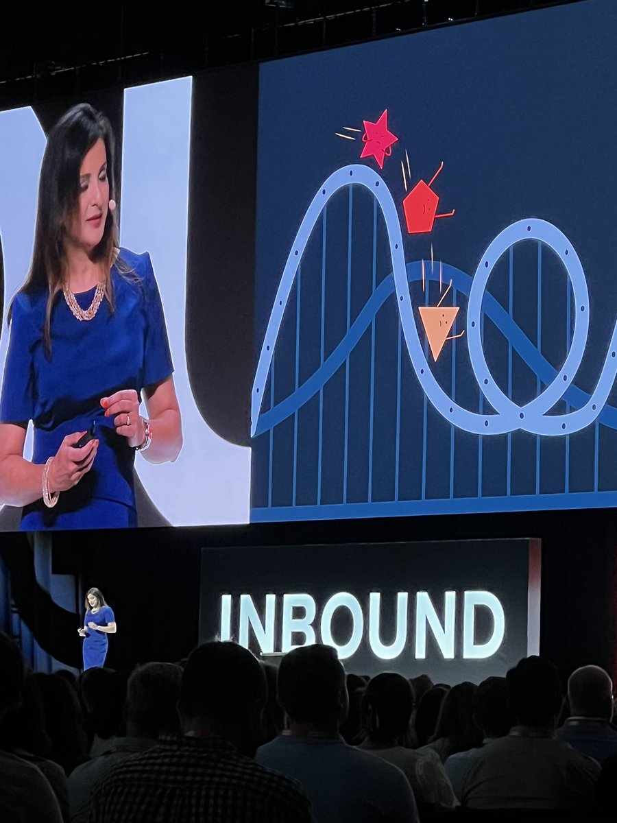 tlbooey's tweet photo. First day at #INBOUND22 and so many things that make me proud to be a part of this amazing company. Topping that chart of things is being led by our fearless leader @yaminirangan 💪🏼 #hubspot https://t.co/VvLE7f0m7m