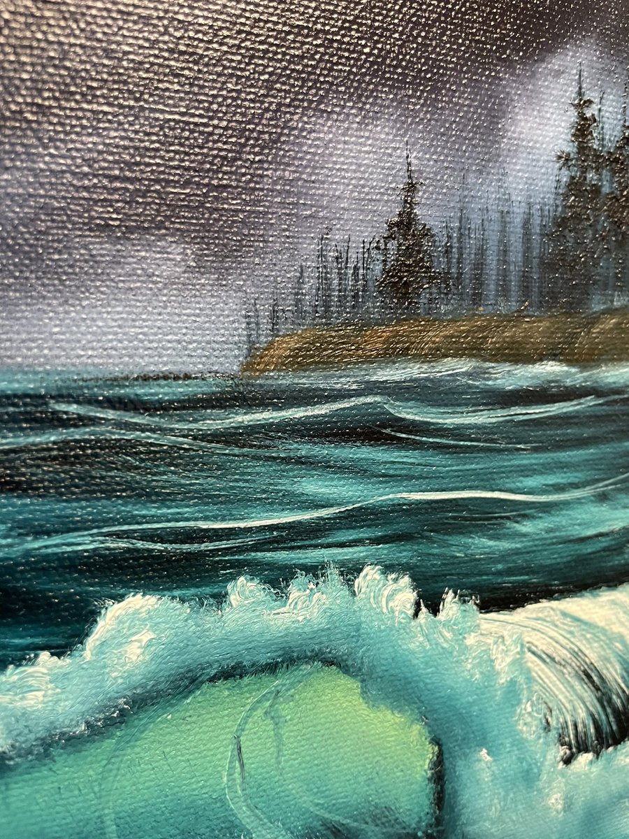 BallStateCT's tweet photo. All you need to paint is a few tools, a little instruction, and a vision in your mind. — @BobRossOfficial 

#waves #seascapes #paintlikebobross #bobross #happypainting #paintlikebobrossclasses #certifiedinstructor #BobISWatching https://t.co/LFzYEgo6xQ