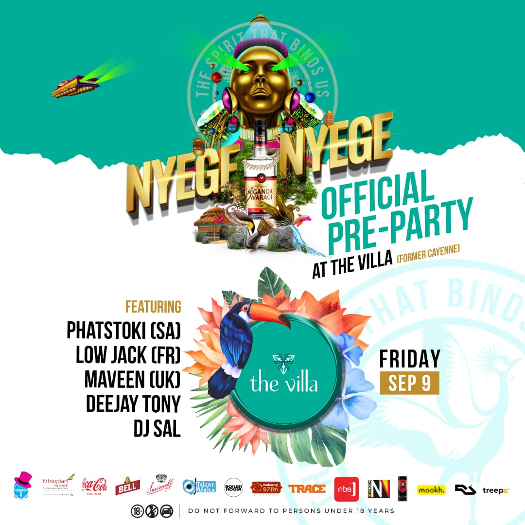 NyegeNyegeFest's tweet photo. ALL ABOARD!!! This Friday we start our journey to Itanda Falls, first stop @thevillaUG for a fully stacked Nyege warm up party free entrance, followed by Saturday all day action at @FUSIONECORESORT and Sunday at the The Bourbon in Jinja. Scoop up tickets for the main show now https://t.co/w7fx1incwB