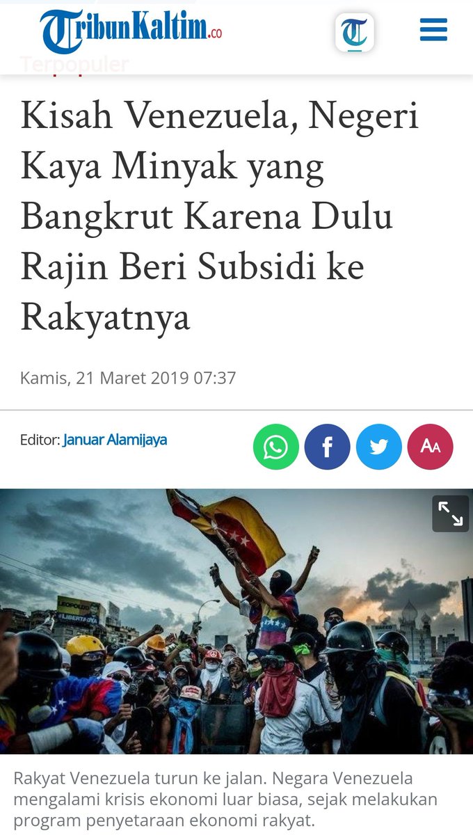 Cinta tanah air bukan karena apa yang telah negara berikan padamu , tetapi berpikirlah apa yang telah kamu berikan untuk negerimu . 

Kisah Venezuela sebuah negara Kaya Minyak dengan 30 an juta jiwa penduduk harus terpuruk .