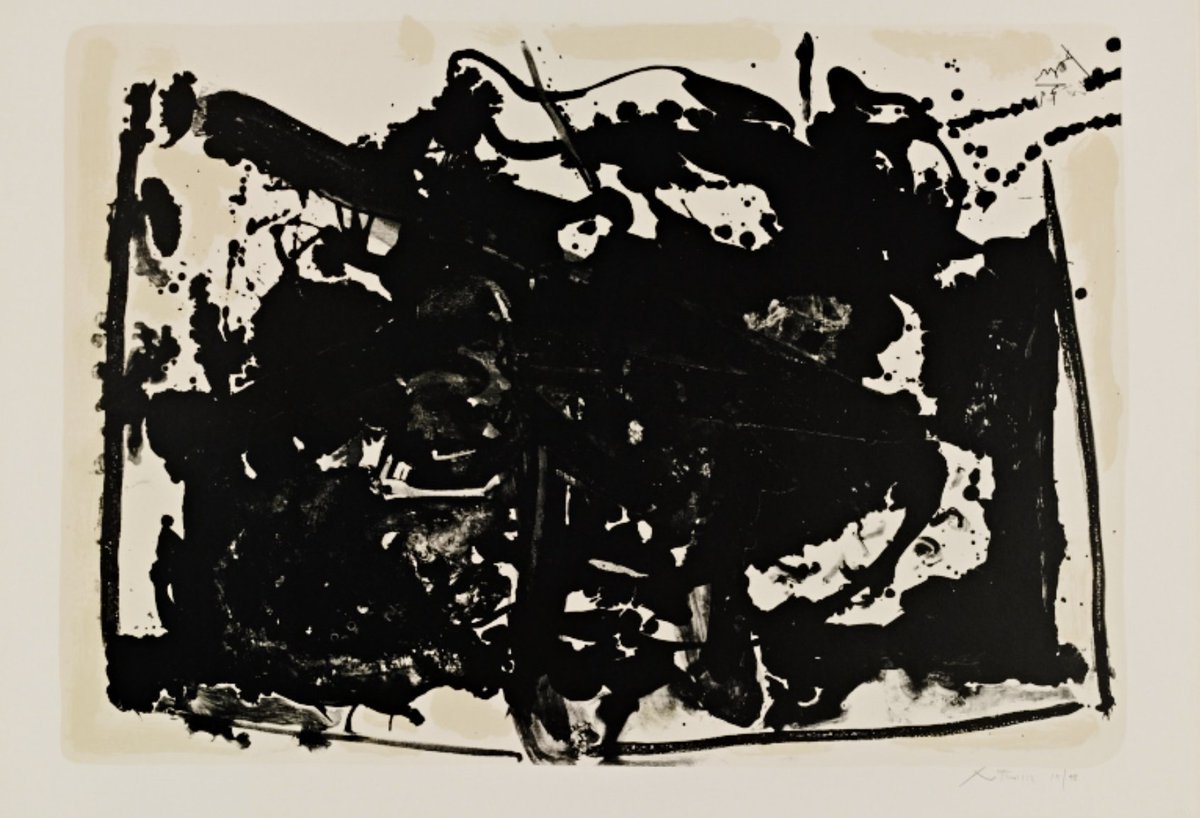 Robert Motherwell passed away #onthisday in 1991. He received his BA in philosophy from @StanfordUniversity in 1937 &amp; seriously committed to art in 1941. He was an intellectual, largely self-taught artist that went on to found abstract expressionismism w/ Pollock, Rothko, et al.