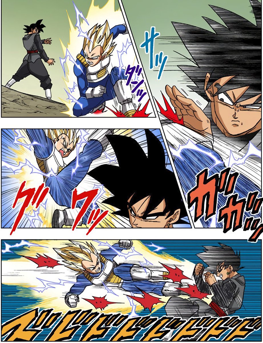 Super Saiyan Vegeta Battles Against Goku Black In The Future