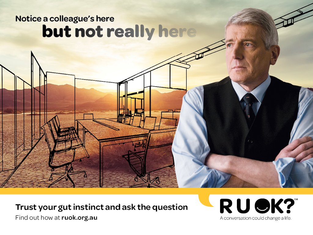 BucheckerRod's tweet photo. A conversation can change a life. I see this daily in my work with individuals and teams, so today I want to acknowledge RUOK Day. Communication is key, but it doesn't have to be complex. 📷 with thanks to @ruokday Workplace resources.

#ruokday #teamwellbeing https://t.co/xa8Ft55OCs