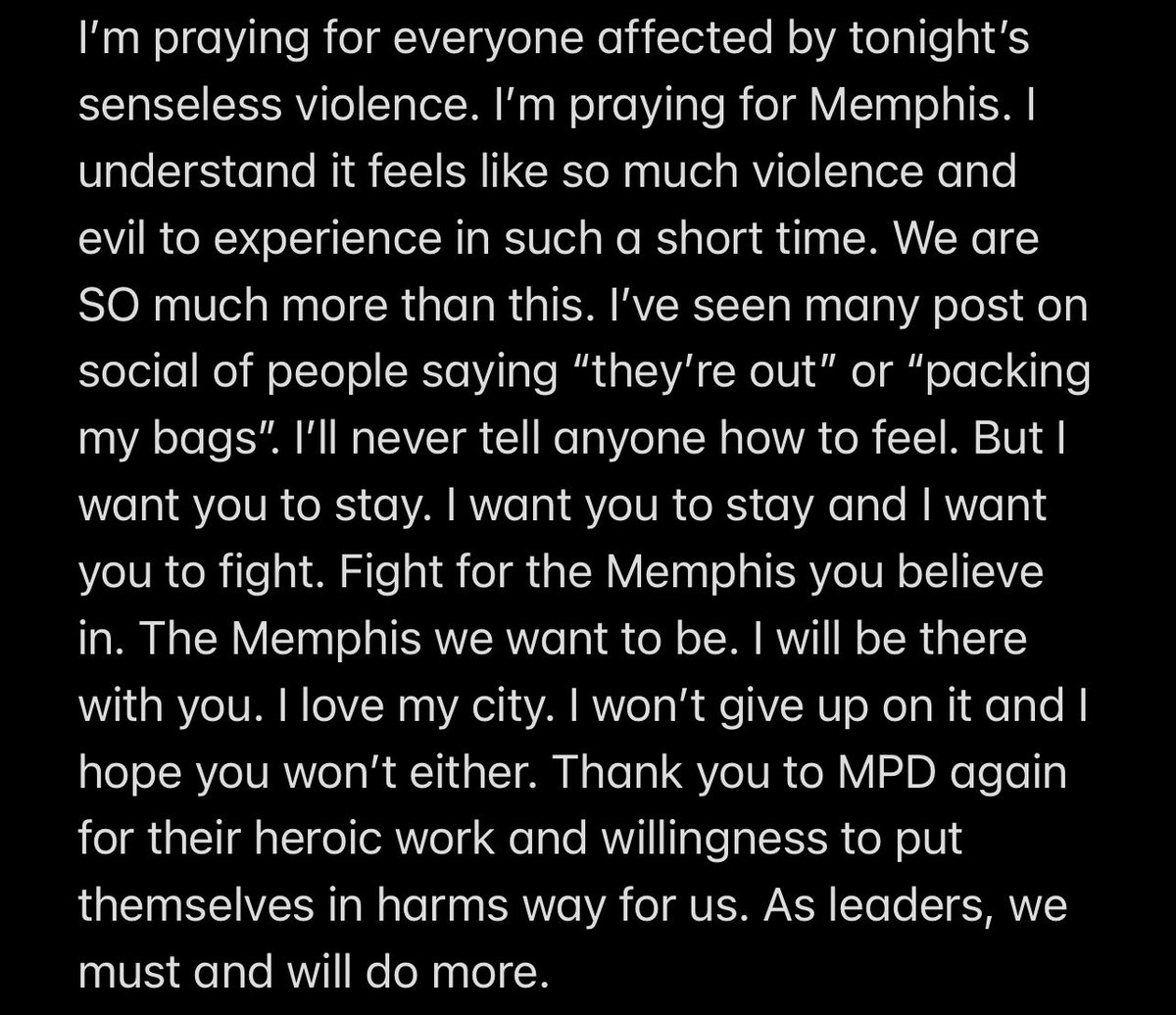 My statement on tonight’s tragic events. These tragedies must stop!