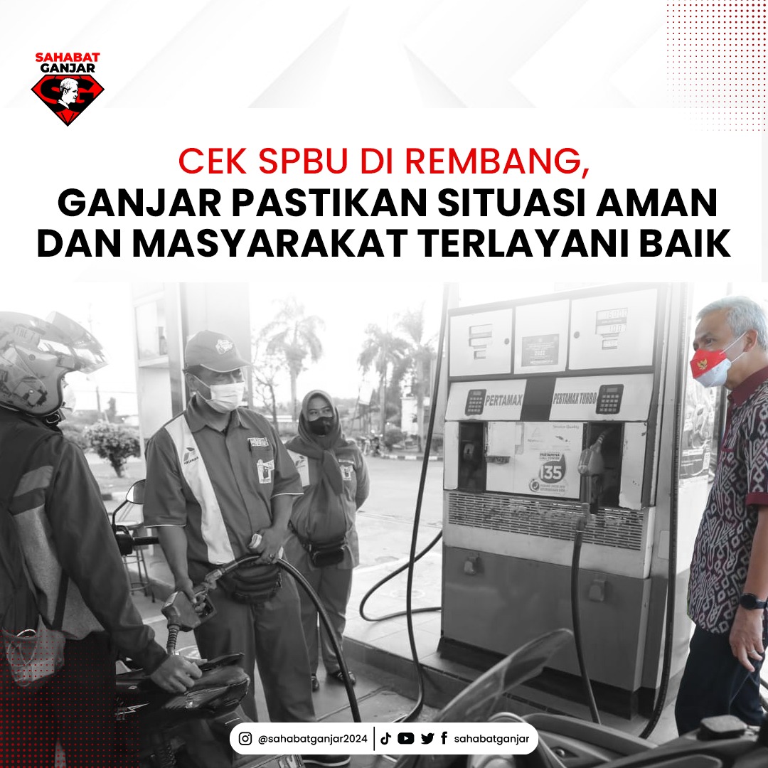 sahabatganjar's tweet photo. Gubernur Jawa Tengah melakukan pemantauan langsung di SPBU, untuk melihat kondisi terkini pascakenaikan harga bahan bakar minyak (BBM). 

#SahabatGanjar #Ganjar #ganjarpranowo https://t.co/Xcw6MqUzkT