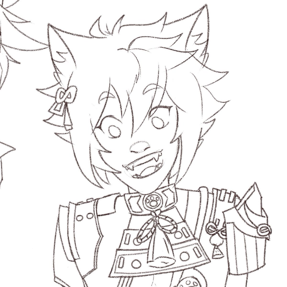 llHaruk4ll's tweet photo. Welp, im gonna color this good boy later, Guess who is with him? Hint: Himbo

#GOROU #goroufanart #Genshinfanart #DigitalArtist #ittogorou #aratakiitto #ittogoroufanart https://t.co/nI3mDDPe76