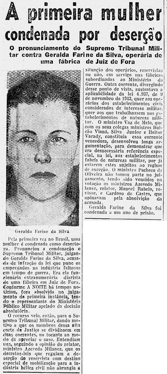 sentandoapua's tweet photo. Notícias da 2ª Guerra: 08SET1943-A primeira mulher condenada por deserção https://t.co/QF3VGfqWx9 

#SET43 #ANoite #WWII #desertora https://t.co/DoyZm4JuEy