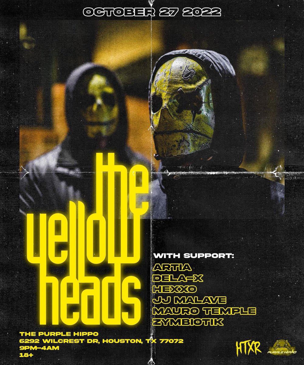 hektortapia's tweet photo. Techno fam! @TheYellowHeads are coming to Houston Oct 27th 😈 @TexasEDMFamily 

https://t.co/6G54R9CPK1 https://t.co/hkuRIEljdP