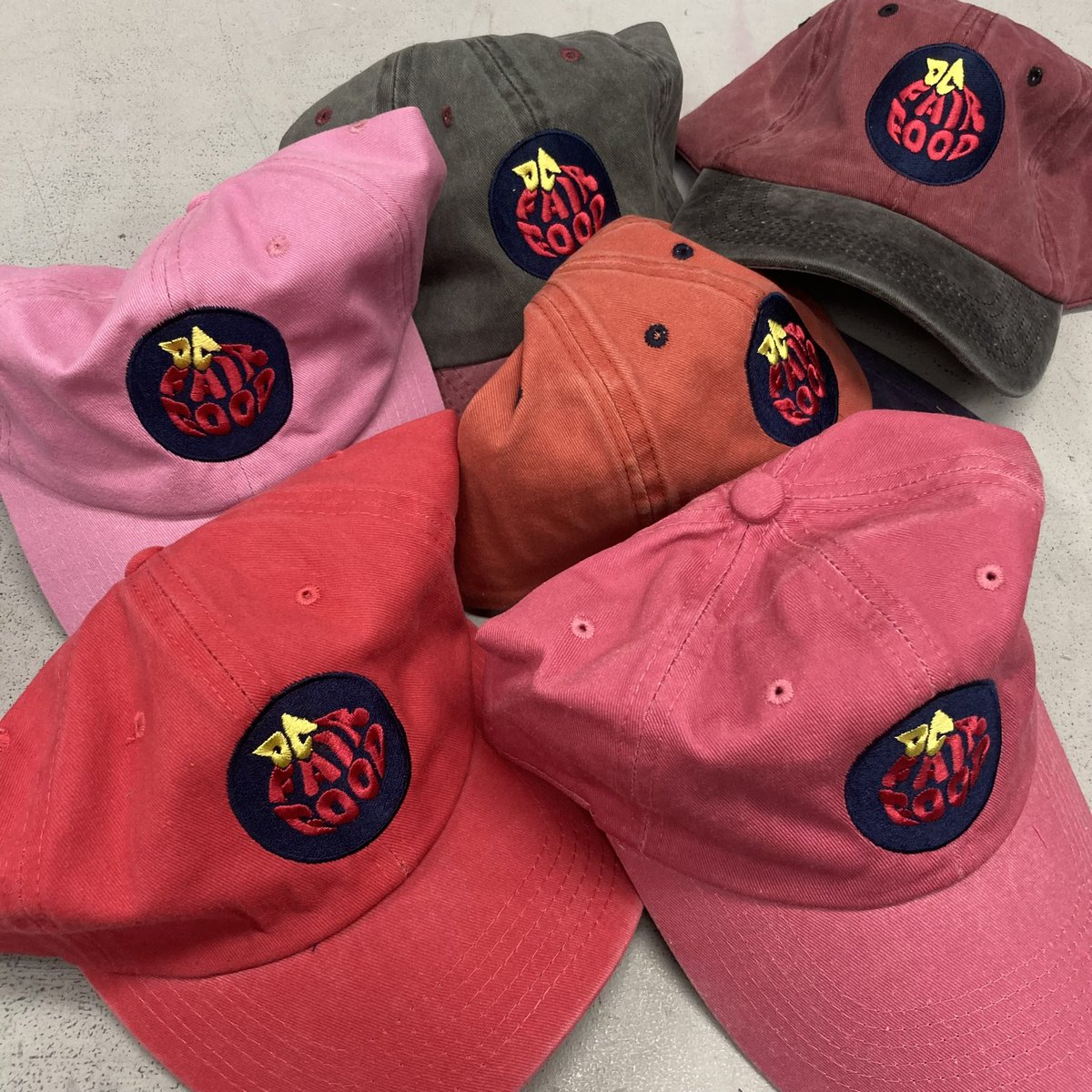 We printed some brand new hats! All the proceeds go to the work we do with the <a href="/ciw/">Coalition of Immokalee Workers</a> 
These hats are available every Saturday outside the Mt Pleasant Farmers market from 10am-1pm. 
#dadhats #merch #dcff #dcfairfood 
#farmworkeradvocacy #ciw #fairfoodnation #foodjustice