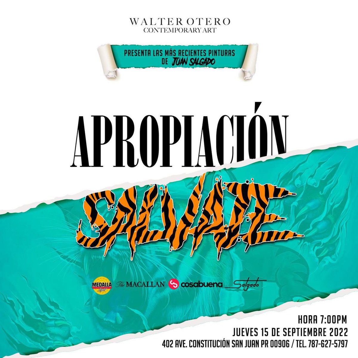Walter562's tweet photo. @JuanSalgadoArt 

¡Inaugurará exhibición “Apropiación Salvaje”, el 15 de septiembre en Walter Otero  Contemporary Art! https://t.co/PQjp208z0h