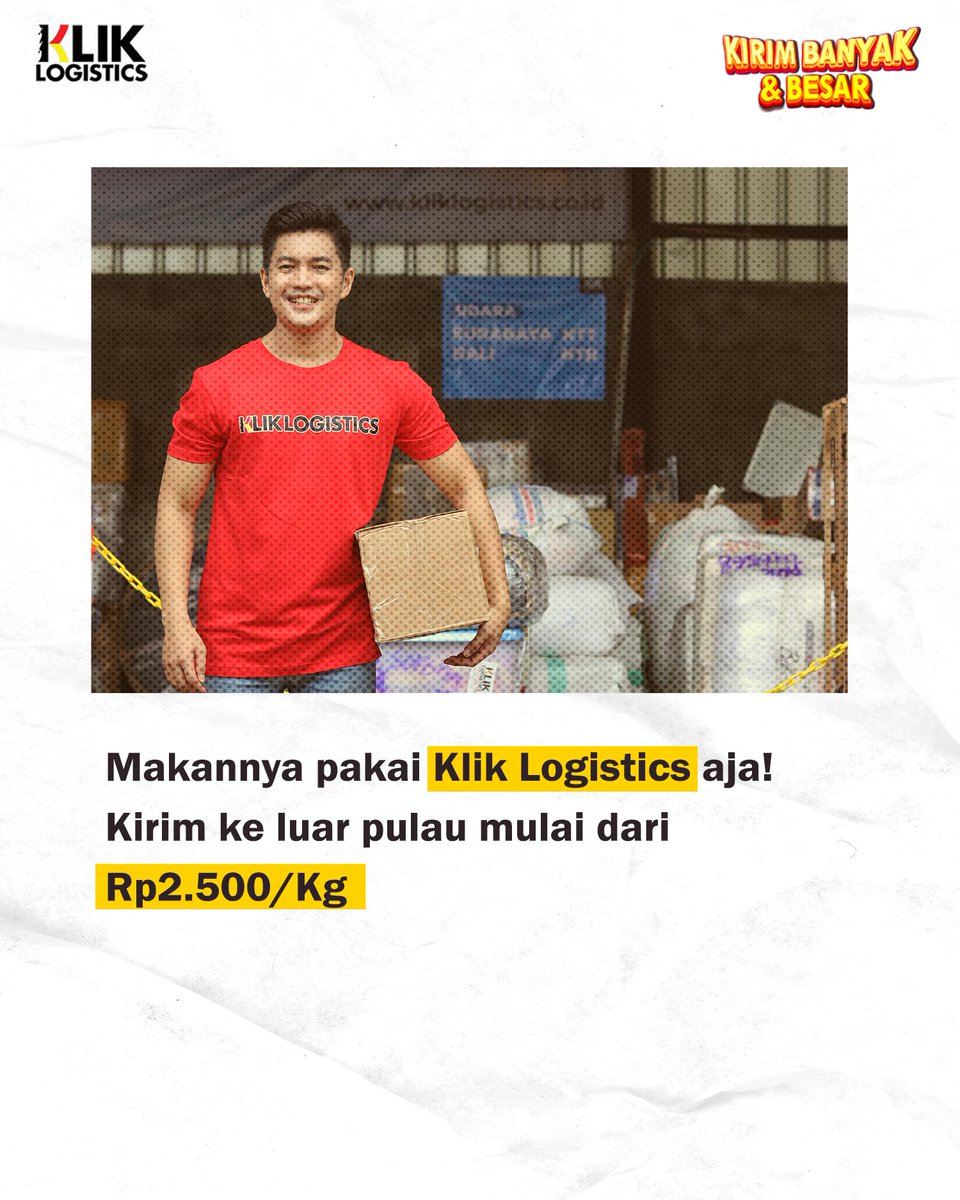 Makanya urusan kirim barang banyak dan besar ke luar pulau pakai Klik Logistics aja kak! Mulai Rp 2.500/kg aja!

Cek promo ongkir di kliklogistics.co.id

#jasakontraktor #jasakirimcargo #pengirimanbarang #jasakirim #jasaekspedisi #cargodarat #cargolaut #sewakontainer