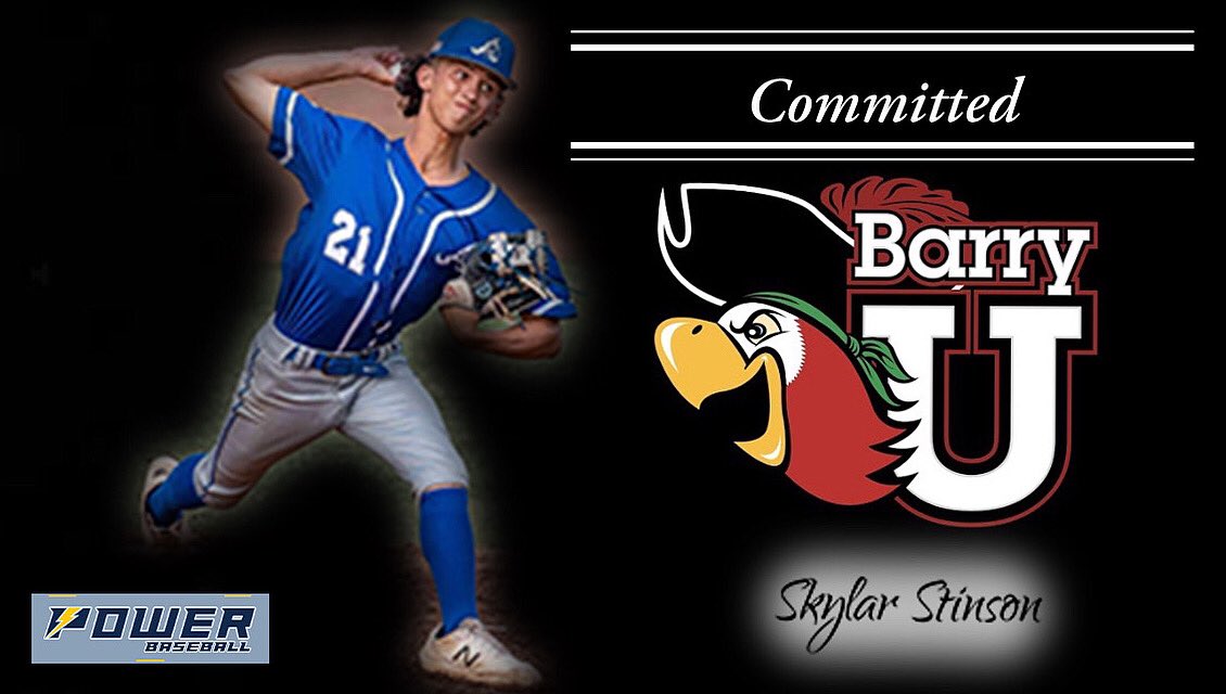 I’m very proud and excited to announce my commitment to Barry University. I’d like to thank my family and coaches for all their help every step of the way. 
#gobuccs
<a href="/BarryUBaseball/">BarryU Baseball</a> <a href="/DartersBaseball/">Apopka Baseball</a> <a href="/PowerBSB/">Power Baseball</a> <a href="/Jmarlo22/">Jesse Marlo</a> <a href="/BrianDempsey11/">Brian Dempsey</a> <a href="/Mike_Maerz/">Mike Maerz</a> <a href="/DiamondProMedia/">Diamond Prospect Media</a>