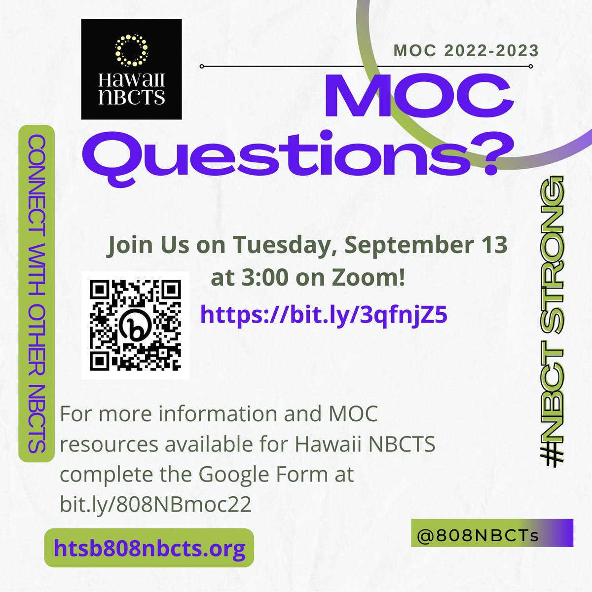 Thank you ⁦⁦<a href="/traceyidica/">Tracey Idica, NBCT</a>⁩ ! Totally what I need to jumpstart my MOC journey. ⁦<a href="/HawaiiEducAssn/">Hawaii Education Association</a>⁩ ⁦<a href="/Lead_HI/">Hawaii Certification Institute for School Leaders</a>⁩ ⁦<a href="/HIDOE808/">Hawai‘i Public Schools</a>⁩ ⁦<a href="/TLA808/">Na Kumu Alaka'i</a>⁩ ⁦<a href="/HawaiiASCD/">Hawaii ASCD</a>⁩