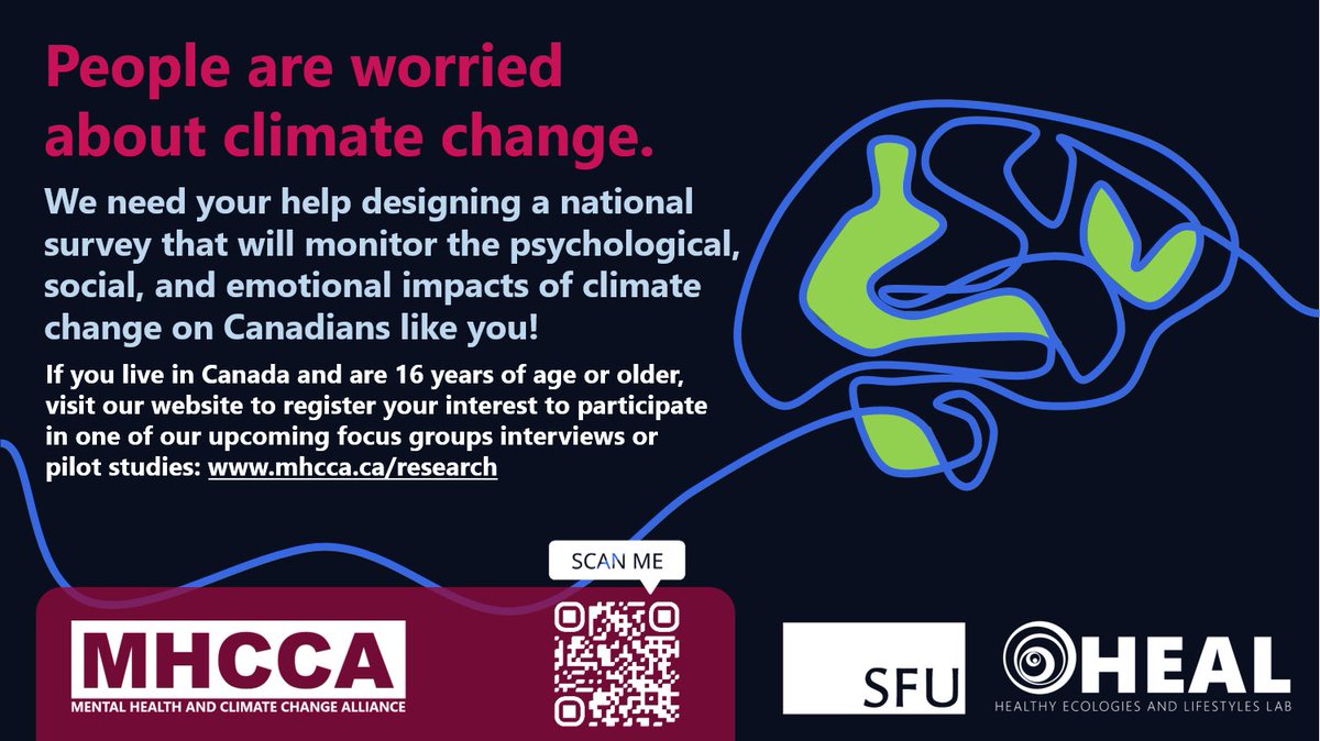 The ⁦@MHCCAlliance⁩ is looking for #research participants to help us understand how #climatechange can impact Canadians’ #mentalhealth ! For more info and to register see mhcca.ca/research  #recruitment #climatedistress #resilience #academictwitter