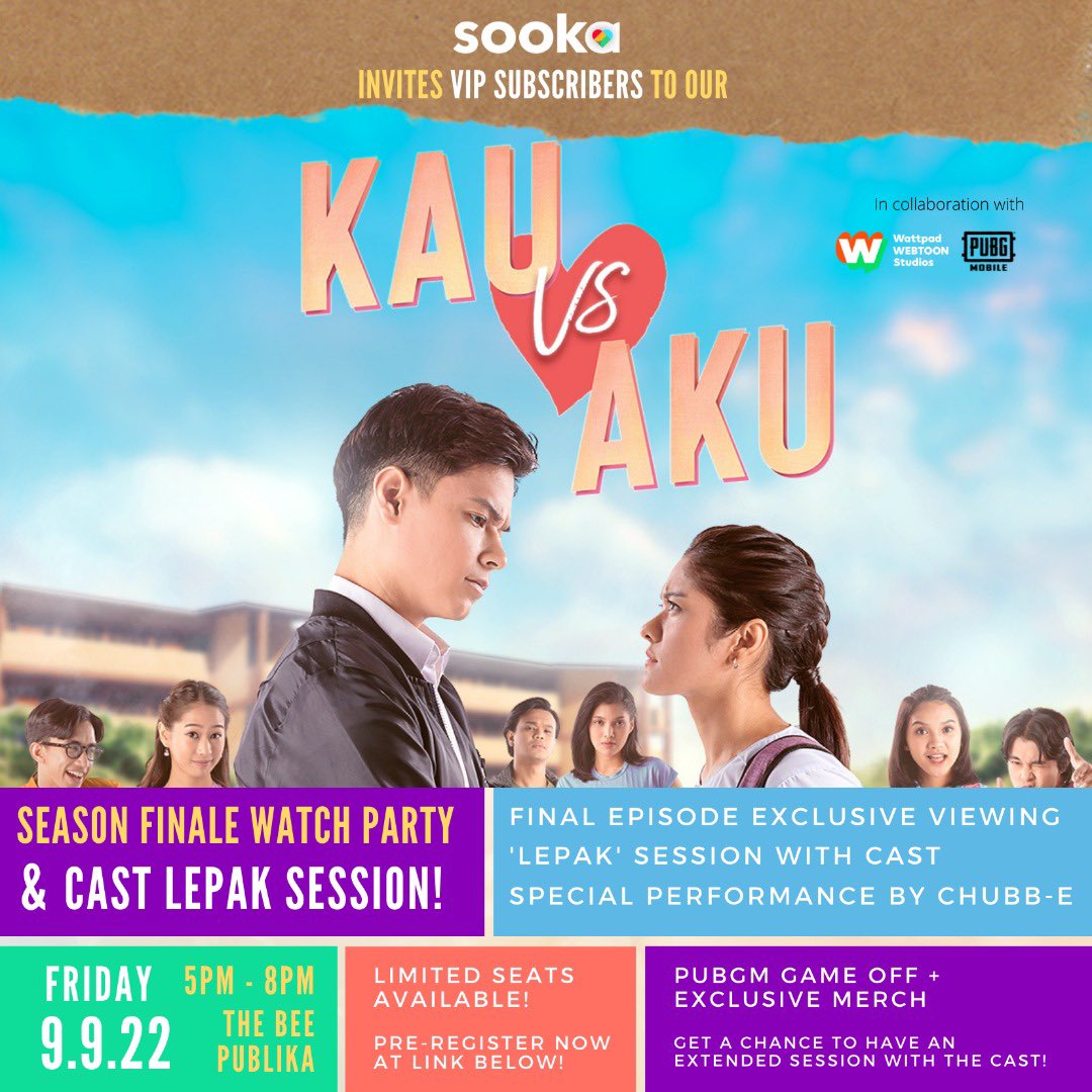 Calling all Kau vs Aku superfans &amp; VIP subscribers sooka! 📢📢

Ini peluang korang untuk jumpa &amp; lepak dengan karakter kesayangan korang dari siri sooka Originals #KauvsAku!

Klik &amp; daftar di sini sekarang: forms.gle/v1bUso11tYozxA…

See you there!