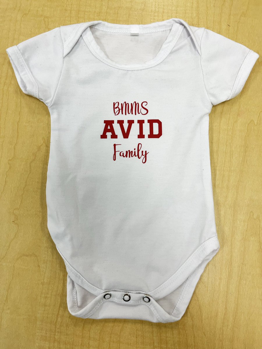 A student and parent made this for me and I had to share! I can’t wait to see little Baby Reyes rock this onesie as they join the @BMMS_AVID #AVIDfamily! Love my #AVIDcommunity