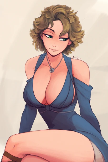 I was practicing hair and boom!Boobs 