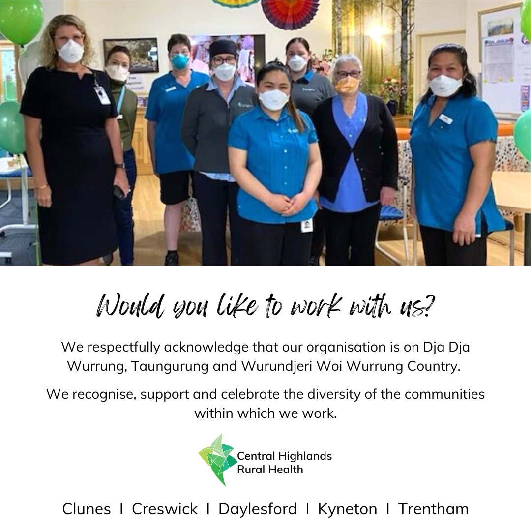 #POSITIONSVACANT: We currently have  employment opportunities! Find out more here: chrh.org.au/careers/
#CHRHbest_care
#CHRHorgAu
#hepburnshire #macedonrangesshire
#clunes #creswick #daylesford #kyneton #trentham
chrh.org.au/donate  
chrh.org.au/volunteer