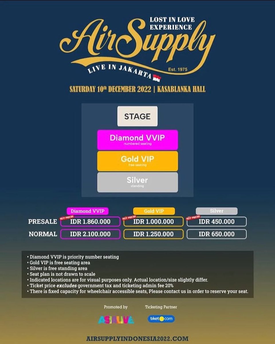 ouserv's tweet image. OPEN JASTIP JASA WAR AIR SUPPLY JAKARTA &amp;amp; SEMARANG 

❗️Fee: 100k/tiket
❗️Booking slot: 25k/tiket
❗️Pakai data pribadi pembeli
❗️Payment langsung ke web penjualan tiket

T&amp;amp;C dan testi bisa cek pinned!
Book slot di bit.ly/ouserv-airsupp… atau klik link di bio

wts