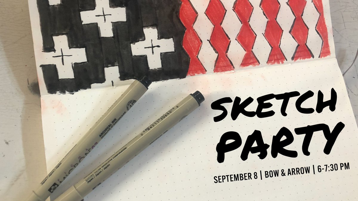 aiganm's tweet photo. Come draw with us at Sketch Party tomorrow from 6:00-7:30 pm at @BowandArrowBeer! You’ll have the chance to practice your drawing skills with a gang of other scribblers and get to know fellow creatives. Sketching is freeform with no limits. All mediums and levels welcome! https://t.co/8BjpnuuQaV