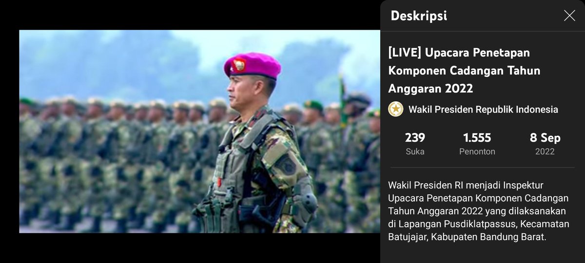 Binpotdirga's tweet photo. Saksikan Live Upacara Penetapan Komcad 2022 Batujajar 8 September 2022.

Klik link berikut!
https://t.co/FgT8IHYmV1 https://t.co/gOmB4tK7my