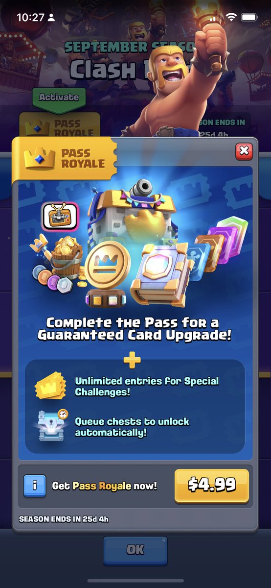 🚨10x Pass Royale Giveaway!!!🚨

-Follow
-Retweet

Winner will be picked next week and must have PayPal. Good luck!