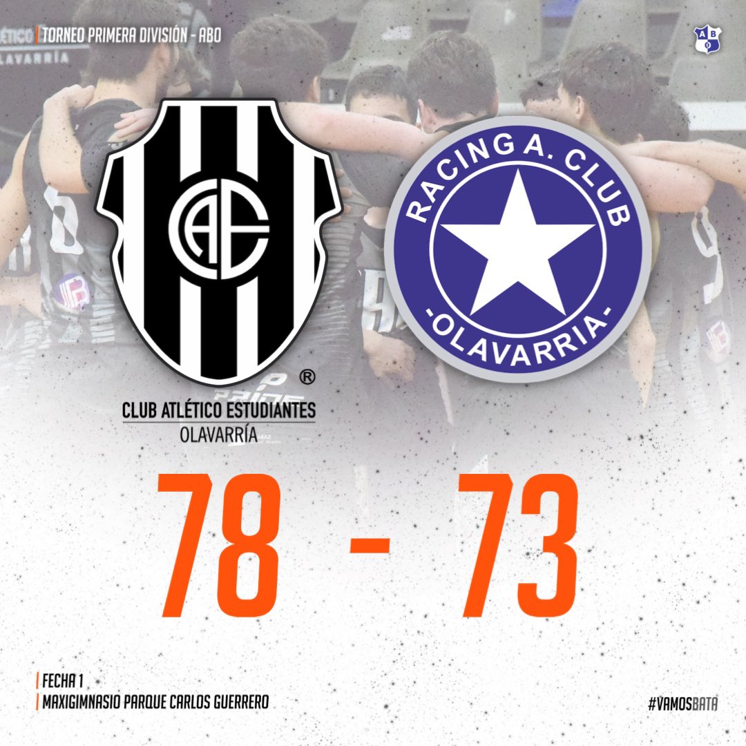 Debut con victoria en el clásico ⚫️⚪️💪🏻

El bata dominó gran parte del partido y se quedó con el clásico de primera división por 78-73, correspondiente a la primer fecha del torneo de la Asociación de basquet de Olavarria.

#VamosBata 🖤