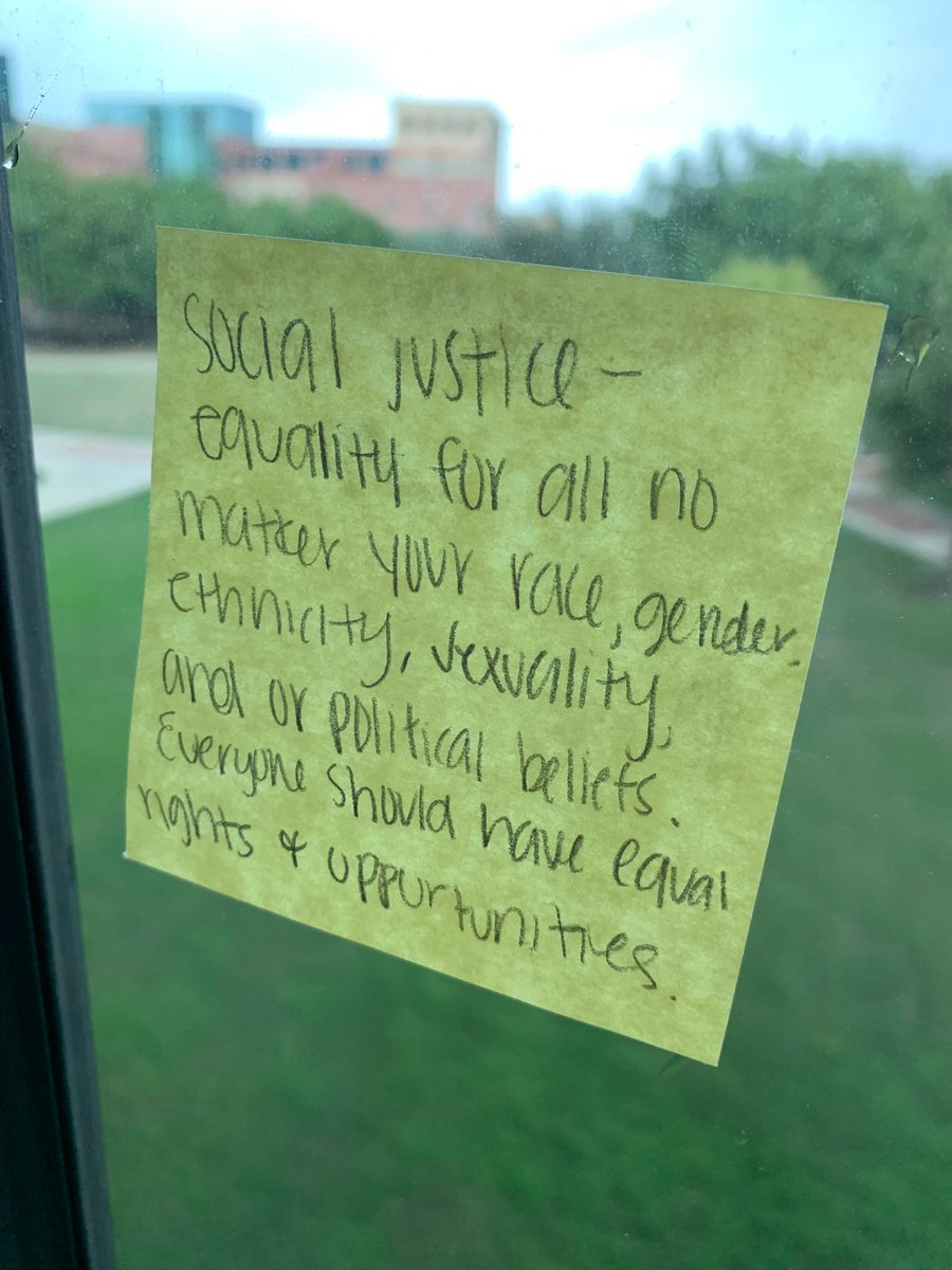 SwoyerJennifer's tweet photo. What does Social Justice mean to you? A few initial thoughts from EED3303: https://t.co/t1X0ogNner