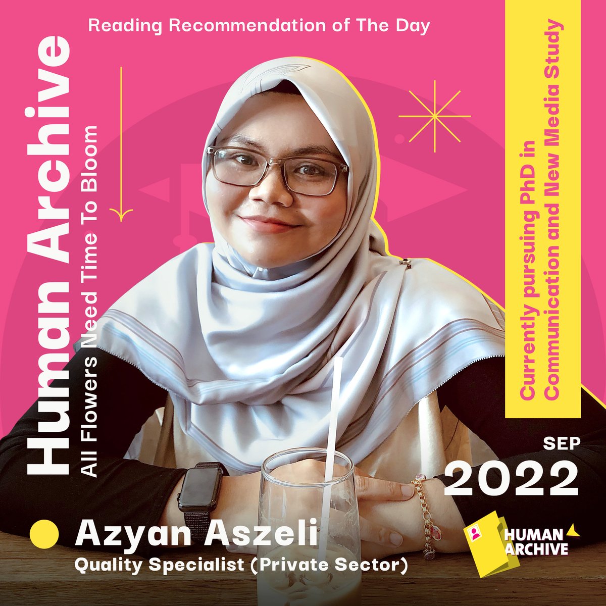 gradmalaysiaMY's tweet photo. Our Human Book Azyan Aszeli, a quality specialist and PhD student, will be sharing her experiences and journey to reach her goals, as well as some advice on deciding when we should stay on our path to success, and when it might be time to reset the GPS.
#MCASF #azyanaszeli https://t.co/HABPYqedoj