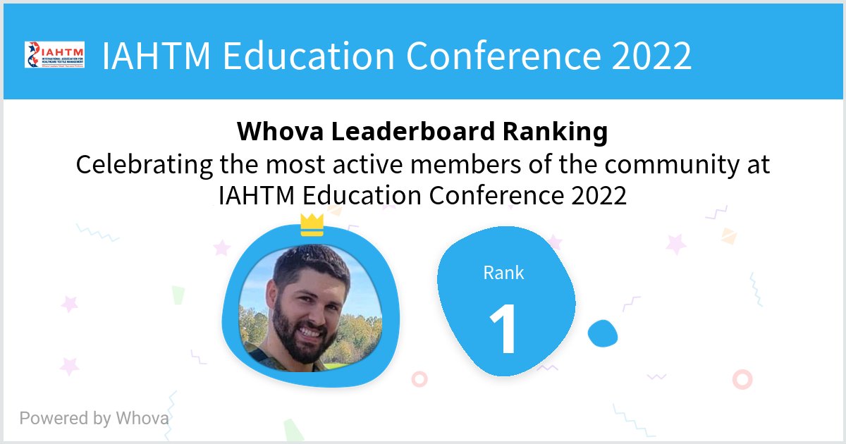 Beastburk28's tweet photo. I ranked #1 on the Whova leaderboard at IAHTM Education Conference 2022!  - via #Whova event app https://t.co/1tkJnuETXz
