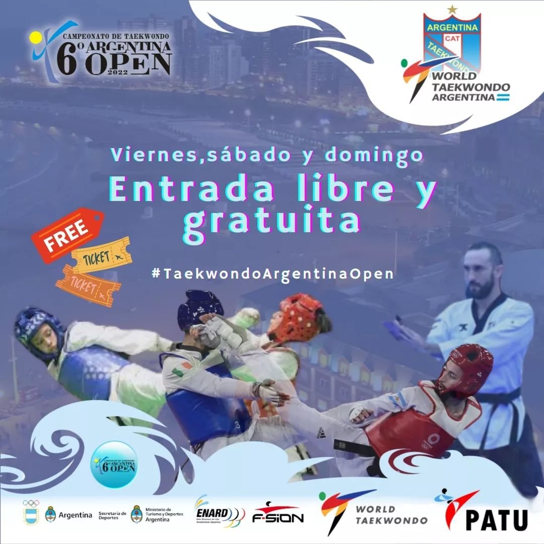 TKDArgOpen's tweet image. #TaekwondoArgentinaOpen Seguimos con las buenas noticias! 💪
•
🥋No tenés excusa, alentá a tu selección 
🏟️ Te esperamos en el Polideportivo Islas Malvinas 
•
🆓Entrada libre y gratuita para todos los espectadores nacionales e internacionales
 •