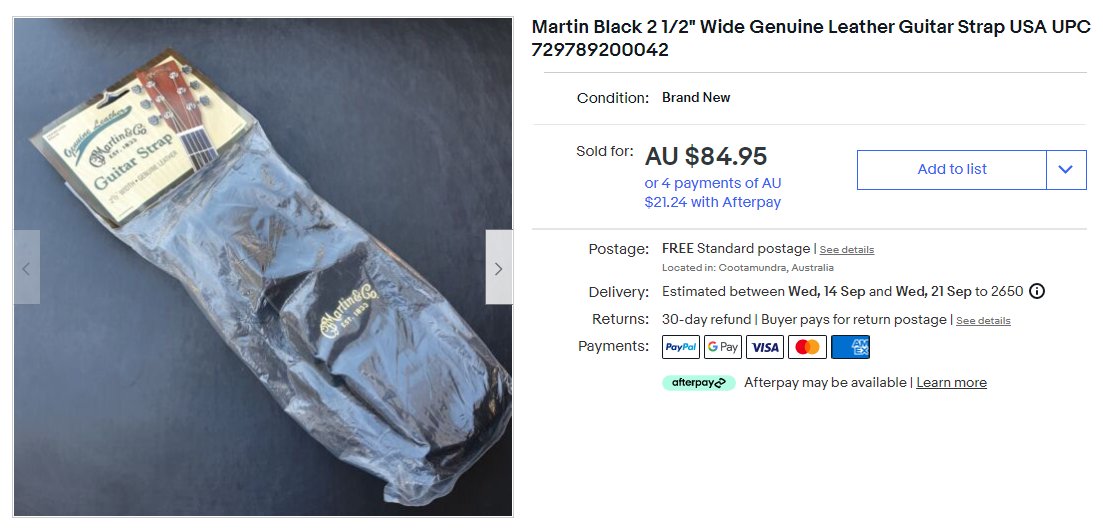 OzyReseller's tweet photo. Guitar straps are one of my favorite items to sell. It didn't take long to sell this one! https://t.co/iviNjHIsFv