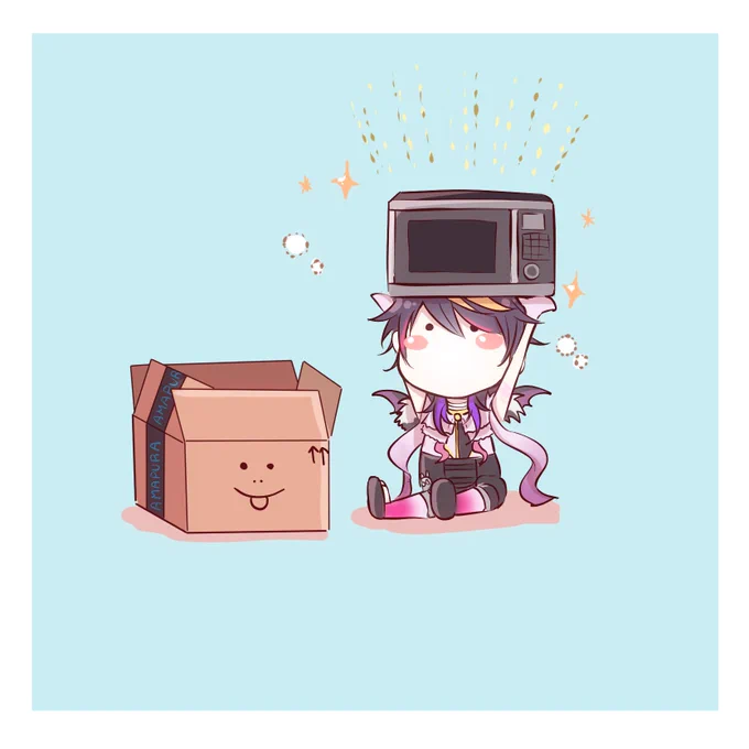 Amazonセールで電子レンジを手に入れた闇ノシュウ (再掲) #YaminoArt 
