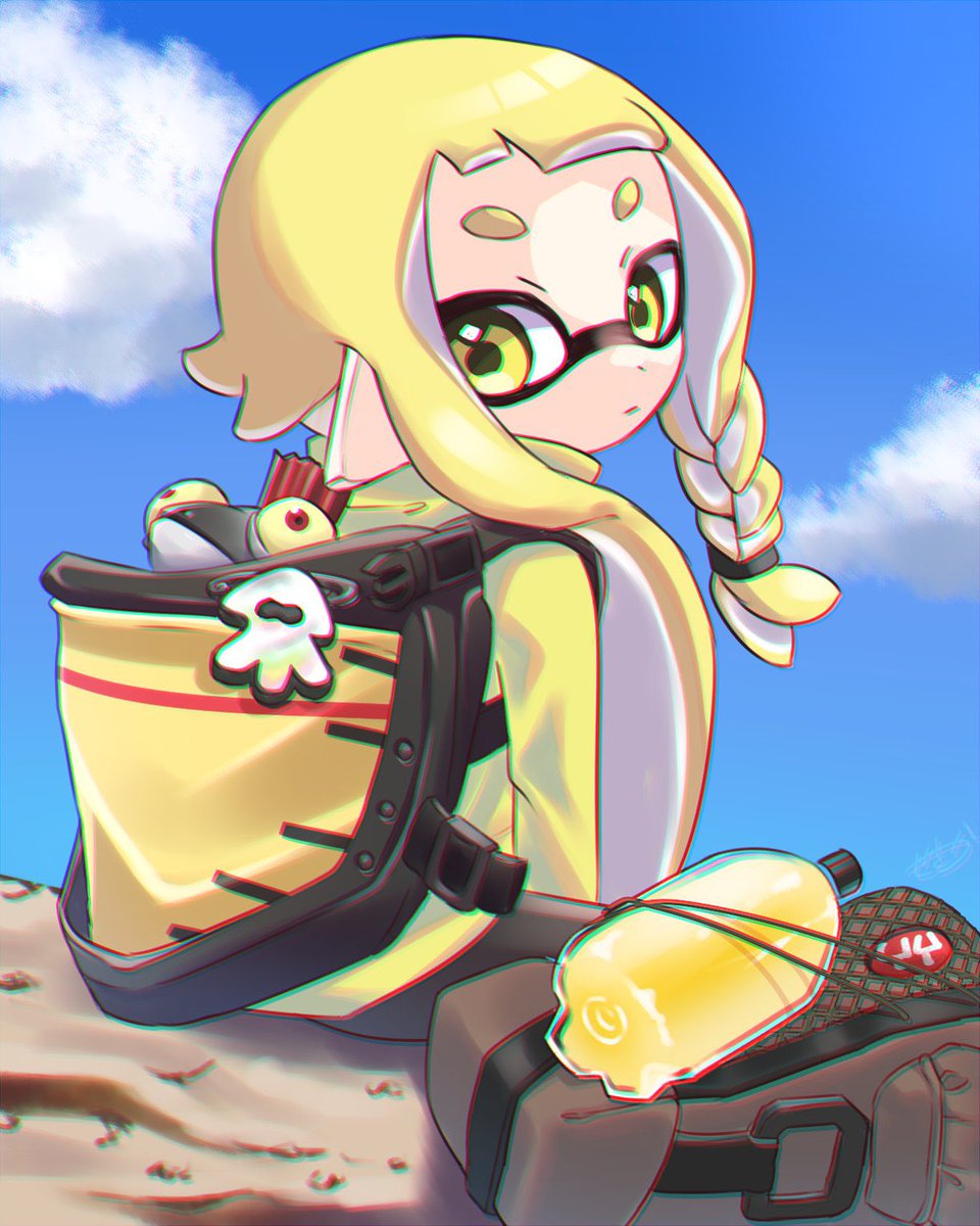 インクリング ,イカガール(スプラトゥーン) 「もうちょっとで会えるね…!!!#splatoon3 」|せとか🐾依頼受付中のイラスト