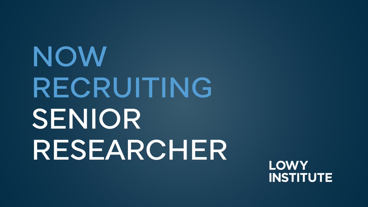 LowyInstitute's tweet photo. JOIN US: We're recruiting for the new head of our globally-recognised Public Opinion Program, overseeing the annual Lowy Institute Poll and other opinion surveys on international affairs. Find out more here: https://t.co/50FfvIHkRq https://t.co/zKYj5sJsft