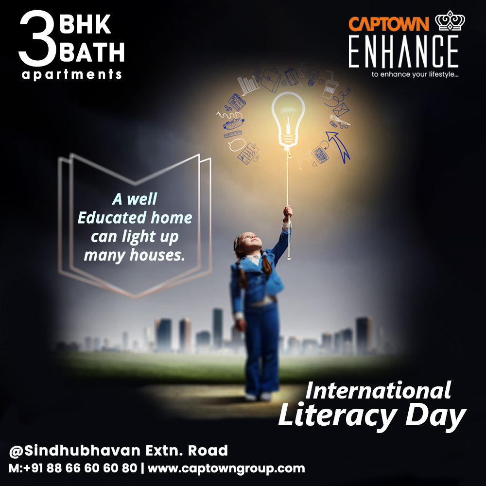 World Literacy Day!
A well Educated home can light up many houses.
#literacymatters #literacy #LiteracyDay #InternationalLiteracyDay
#WorldLiteracyDay #literacyday2022
#shindhubhavan #shilaj #captown #SpaciousApartments #home #livelifehappy #lifestyle #TrendingNow
