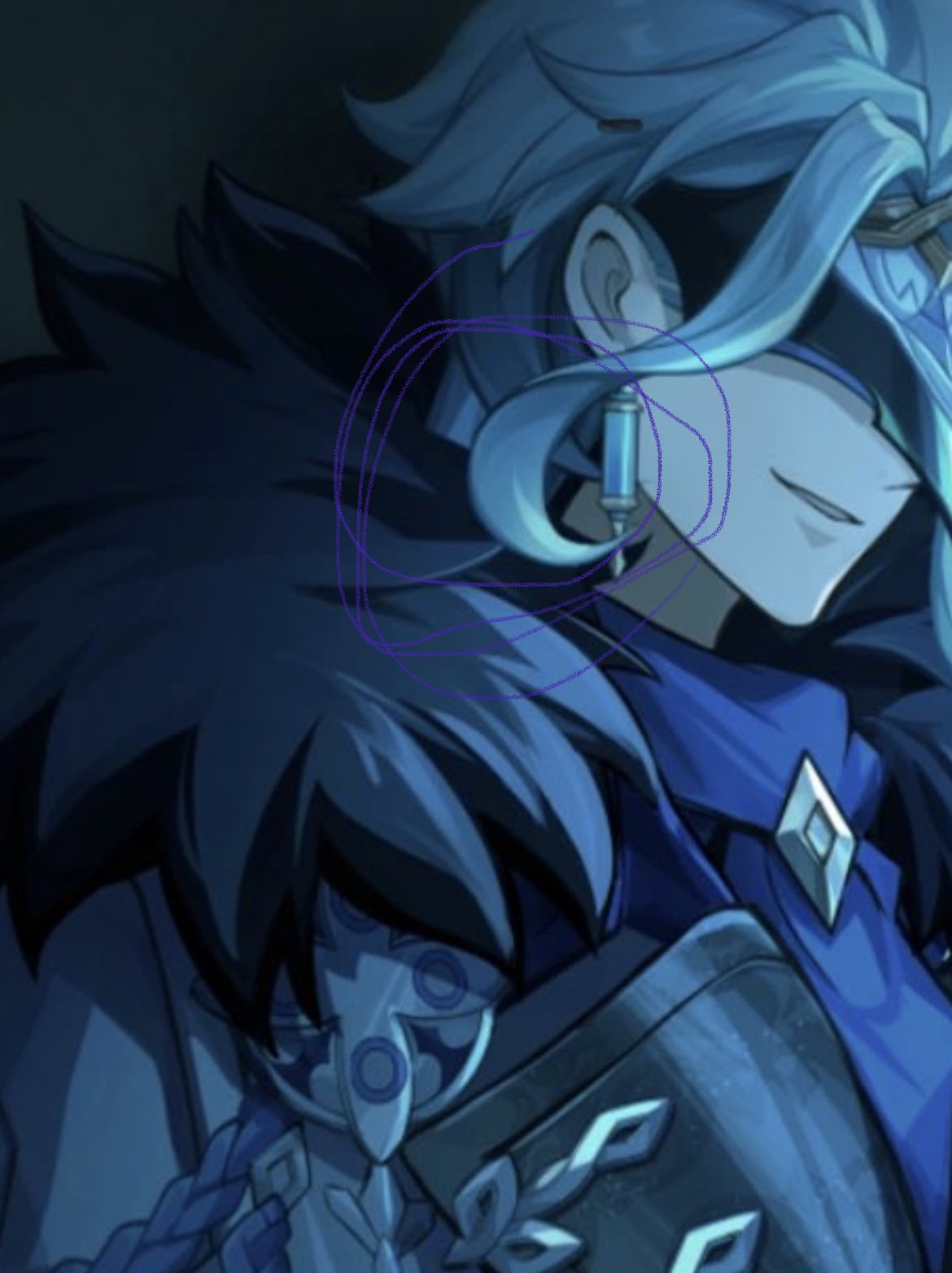 Dain lore when on twitter reminder that dottore has long hair https