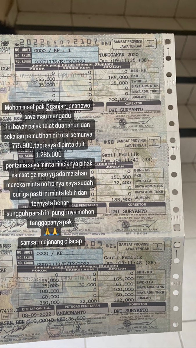 Lahh konyol... 

Ga sesuai sama banner yg di share.. Gmn nih <a href="/ganjarpranowo/">Ganjar Pranowo</a>, <a href="/LaporGub_/">LaporGub!</a> ..

Di Samsat Majenang tolong di cek nih, ga cuma 1 2 orang.. 

<a href="/SamsatDigital/">Samsat Digital Nasional (SIGNAL)</a> <a href="/MajenangSamsat/">Samsat Pembantu Majenang</a>