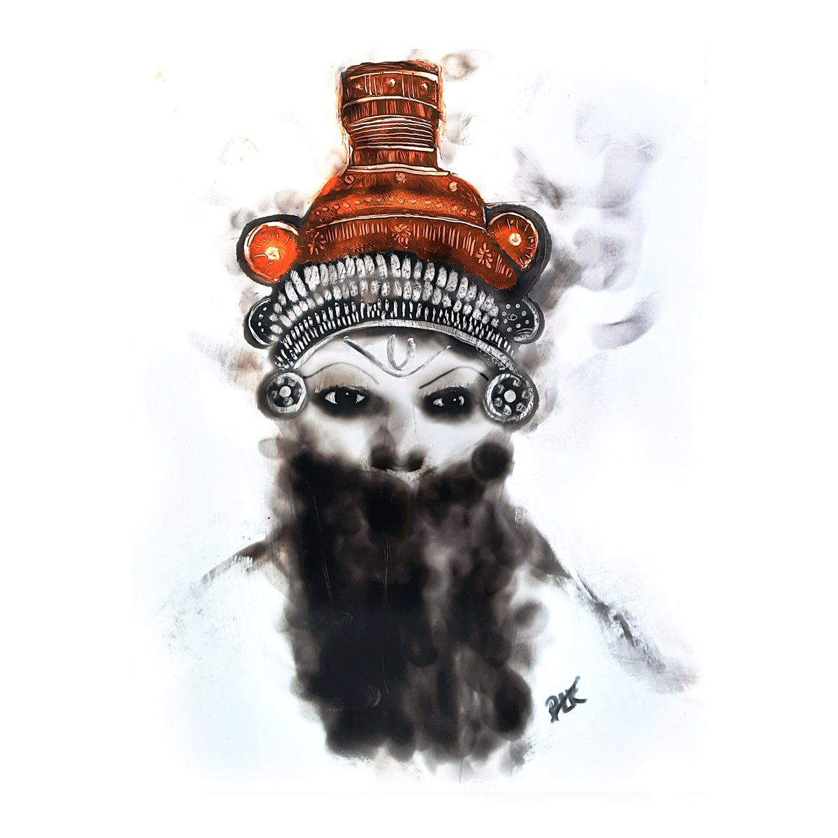 pradeeptk's tweet photo. Happy Onam #happyonam #onapottan #fumagepainting #oil #onam #happy #soot #Celebration https://t.co/HE6aU8TMD7