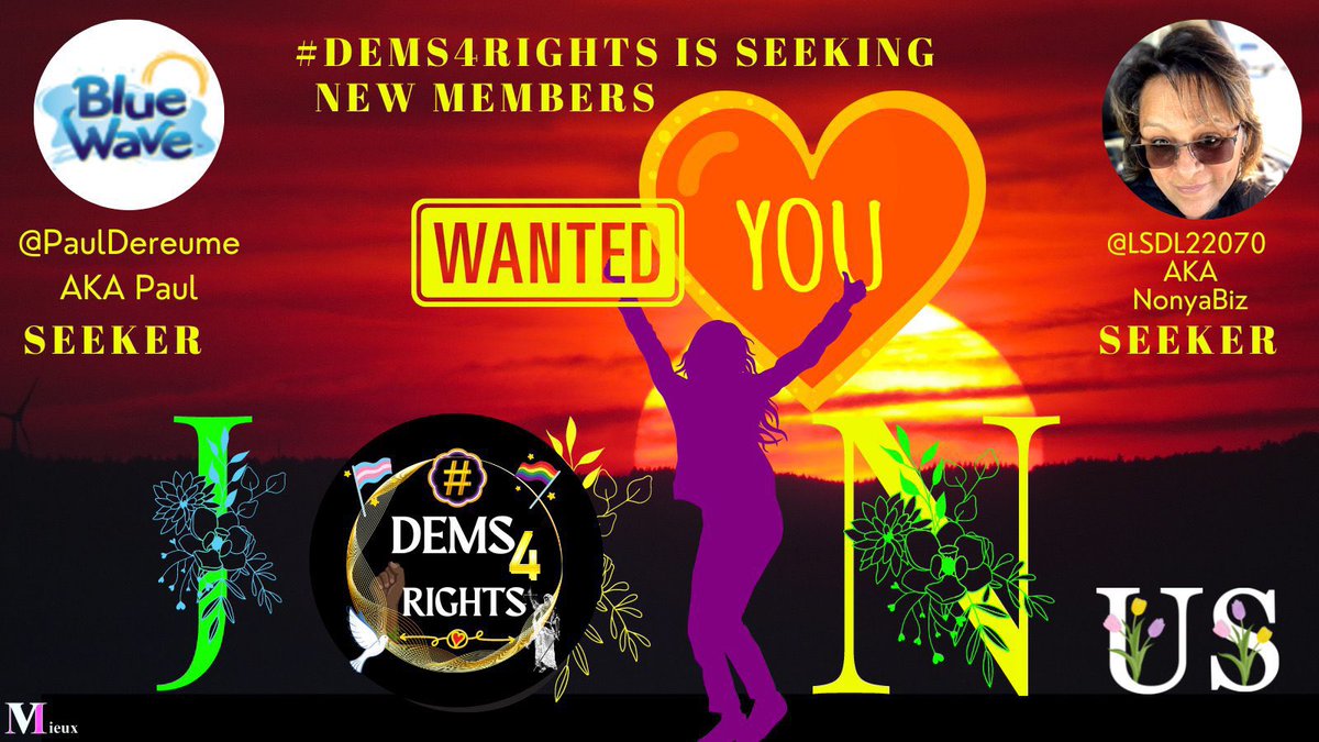 PaulDereume's tweet photo. @LSD122070 🗽@JohannaForFL 🇺🇸 #FL43
The crew at #Dems4Rights @Dems4Rights would love to befriend you!
We want to help you on Twitter.
#Candidates and #Resisters are welcome to join:
We have graphics as well @Dems4RightsArt
DM myself - @PaulDereume or @LSD122070🔆 https://t.co/19QSrd7UxY