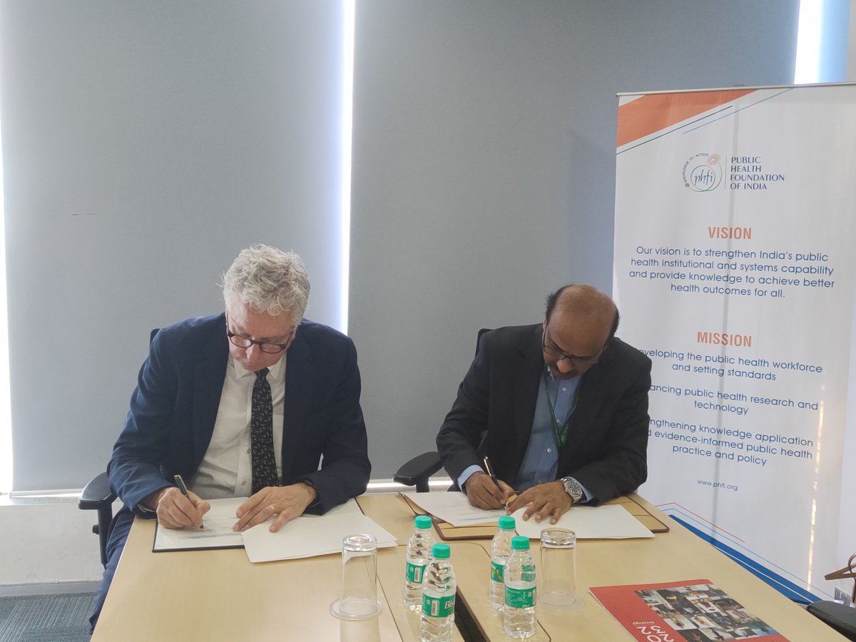 thePHFI's tweet photo. @thePHFI & the @Sydney_Uni signed an MoU to collaborate in teaching, research, and training in #publichealth. The MoU was signed by Vice-Chancellor & President Prof.Mark Scott AO @mscott @Sydney_Uni & Prof. Sanjay Zodpey, Vice President Academics @thePHFI & Director #IIPHD https://t.co/SiJYBf4Lsr