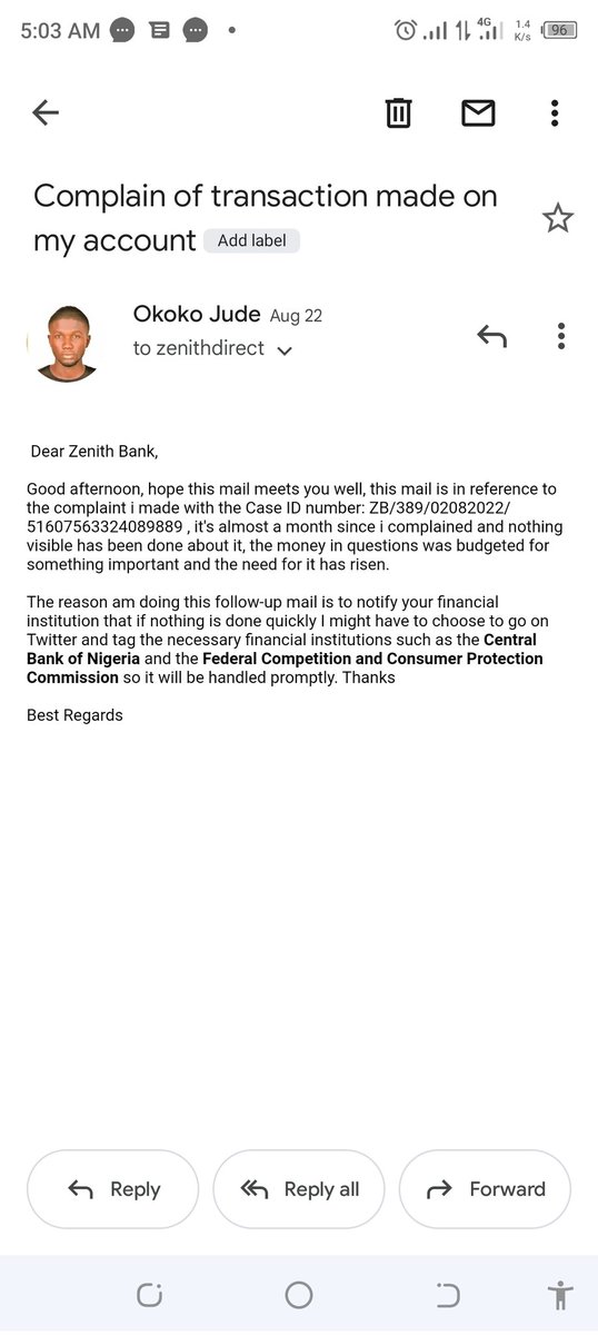 ohisofficial's tweet photo. @ZenithBank 315,000 naira gone from my account just like that, @cenbank and @fccpcnigeria , please help me out am dying in my little space.

I have tried following every possible channel still no response. https://t.co/YX0Ix1czX4