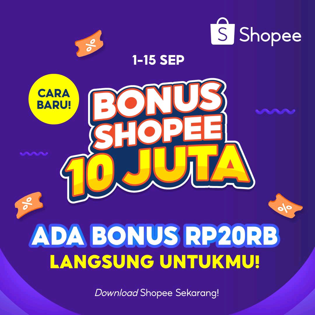 ib31757's tweet photo. Hai! Ada bonus 20RB untukmu yang langsung bisa dipakai, nih! Yuk, download Shopee dulu dengan klik link ini: #BonusShopee10Juta https://t.co/hpU8GiYddz https://t.co/WFQCTh3FkX