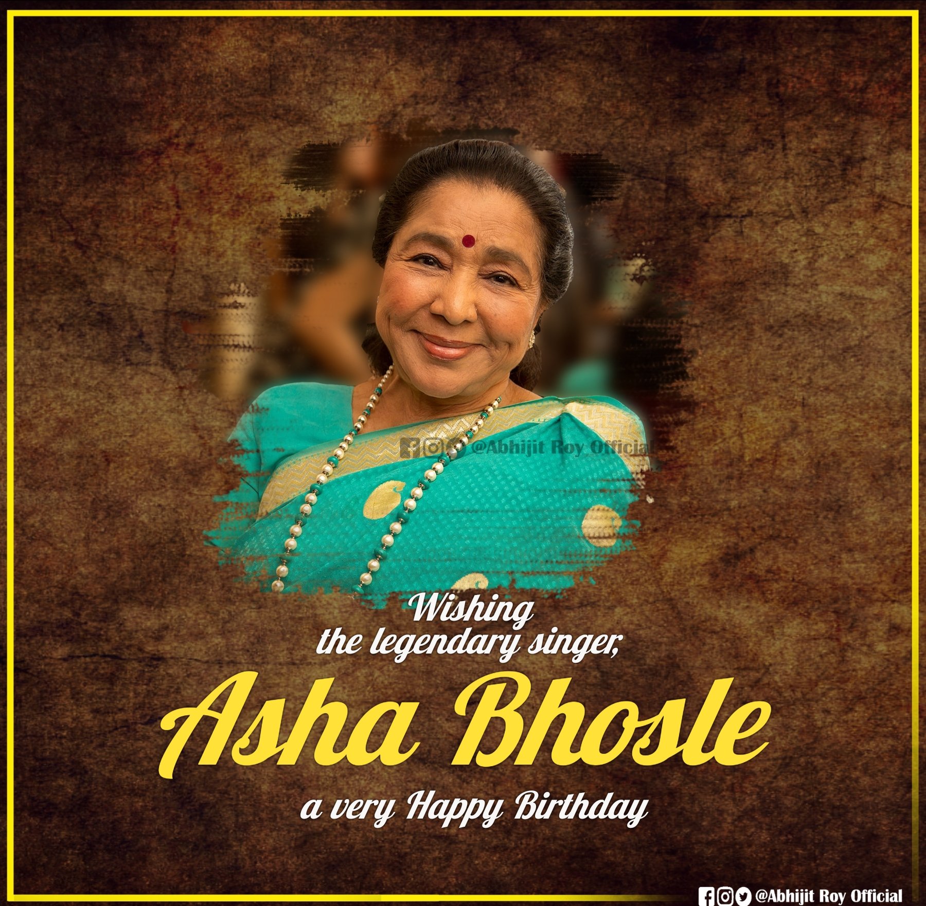 Wishing the legendary singer, Asha Bhosle a very happy birthday   