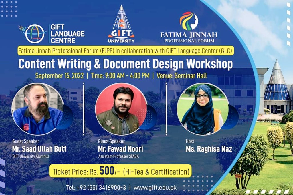 saadullahbutt's tweet photo. Supercharge your #ContentWriting and #designs career in this intense one day workshop https://t.co/qlMrnIjyes