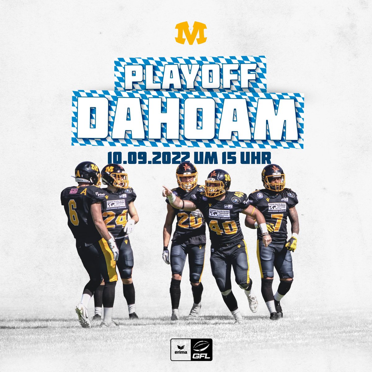 Jetzt Tickets fürs Playoff Viertelfinale im Münchner Dantestadion sichern! Unterstützt die Cowboys bei ihrem ersten Playoff Heimspiel seit 2001 gegen die <a href="/CCrocodiles/">Cologne Crocodiles</a> 

▶️ munich-cowboys.de/tickets/ ◀️